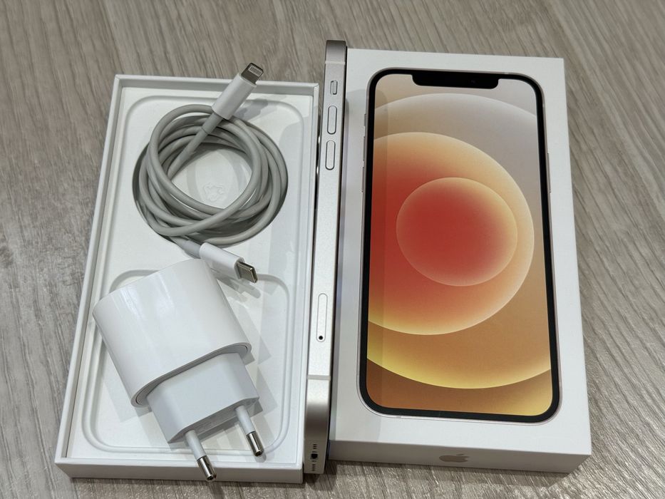 Ідеальний iPhone 12 White 128gb Neverlock! Повний комплект! Новий!