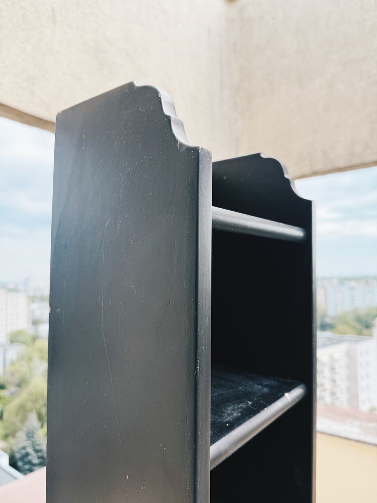 Regał słupek Ikea Leksvik czarny, wysoki