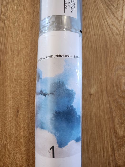 Tapeta fototapeta One Wall Design 309 cm x 148 cm nowa błękit akwarele