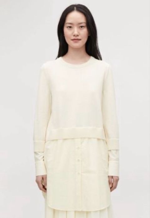 COS кофтинка/джемпер/сорочка, 100%вавна/бавовна p.s - m