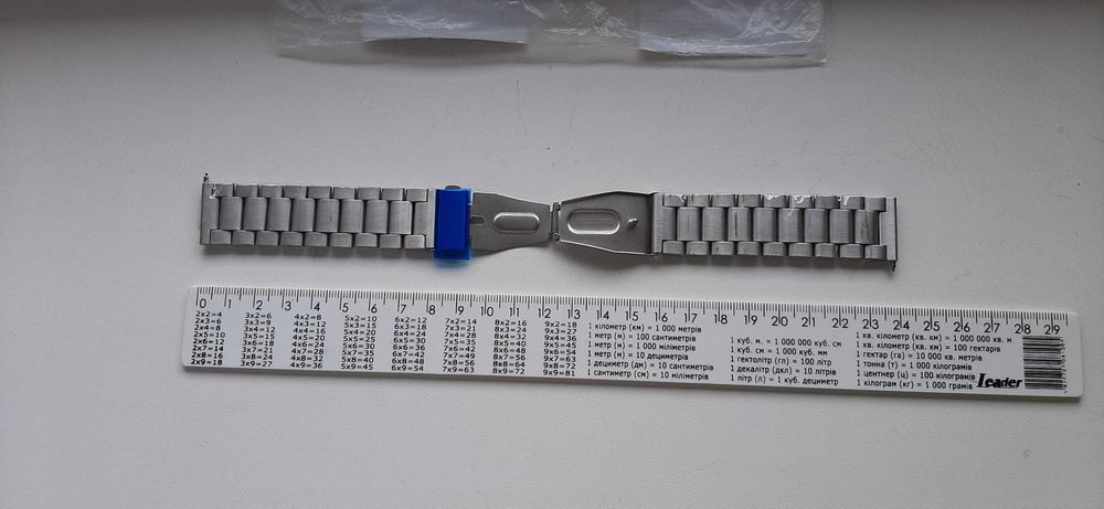 Ремешок браслет для часов 20 и 22 мм. Длина 18 см. Спрингбары