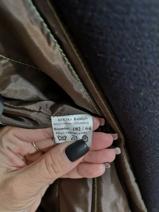 Płaszcz męski Ewtex midi klapki nowoczesny kieszenie elegancki wiskoza