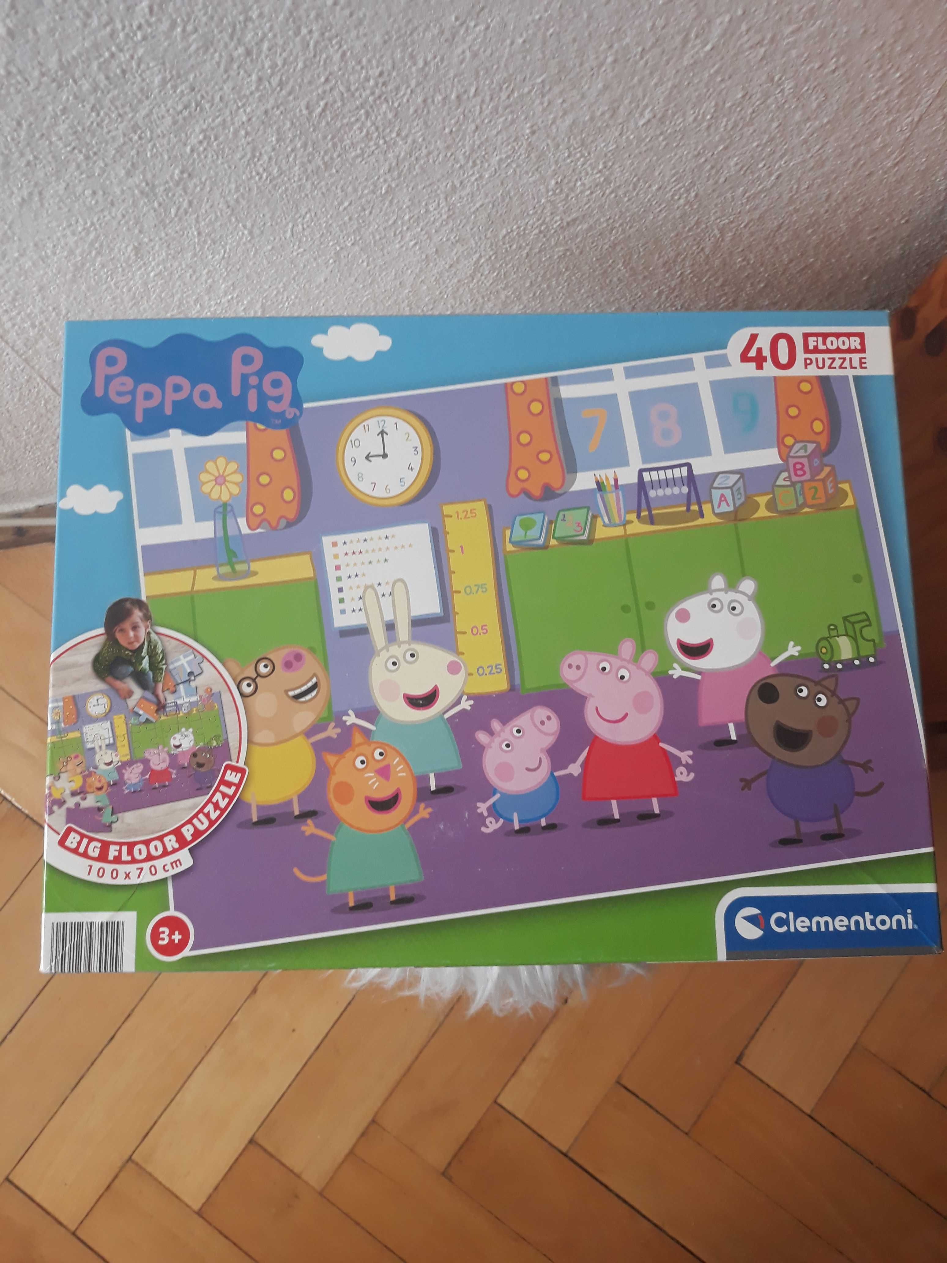 Puzzle podłogowe 100cm×70cm, Świnka Peppa.