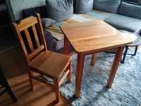 Stół kuchenny i dwa krzesła Lite drewno
