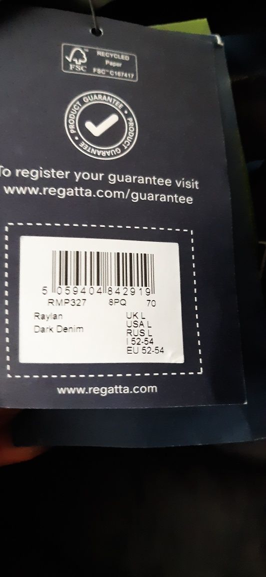 Kurtka Regatta Raylan 4 kieszenie  membrana męska