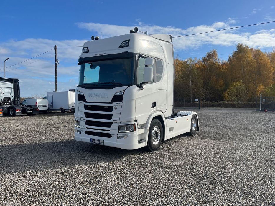 Scania R500 /BOGATA OPCJA/ 6 PODUSZEK/ SKÓRY/ HYDRAULIKA/ Z FRANCJI  1 Rejestracja 02/2020/ Alusy/ Klima postojowa/ Full Led