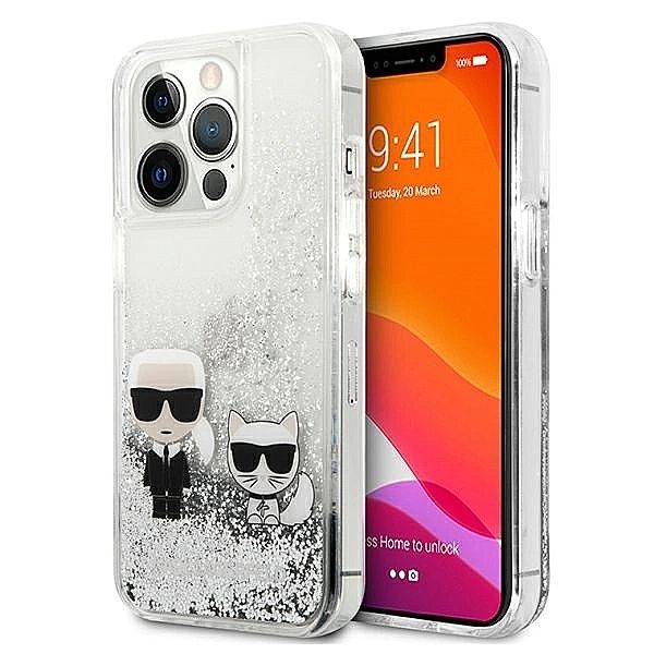 Etui Karl Lagerfeld Liquid Glitter Karl&Choupette na iPhone 13 Pro / 1