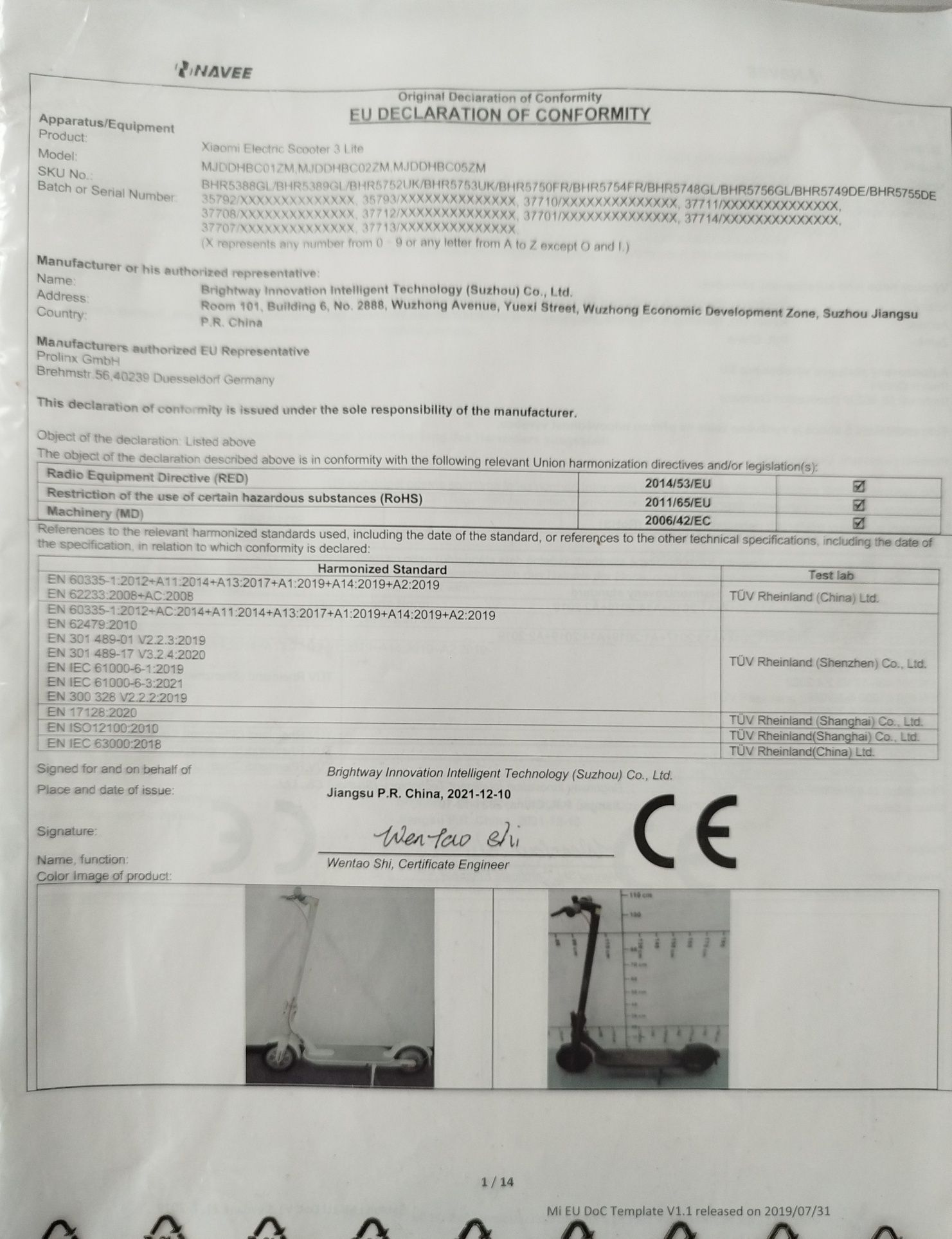 Hulajnoga elektryczna Xiaomi Electric Scooter 3 Lite