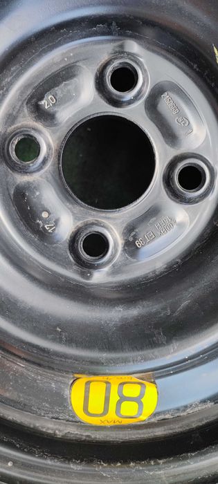 Koło dojazdowe Bridgestone T125/70D15  Toyota Yaris ET39 4.00Bx15FH