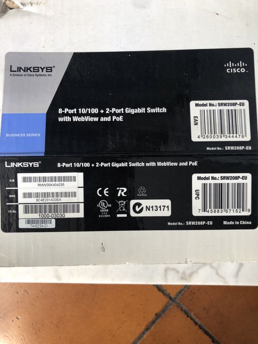 Switch Linksis 8 portas + 2gigabit
