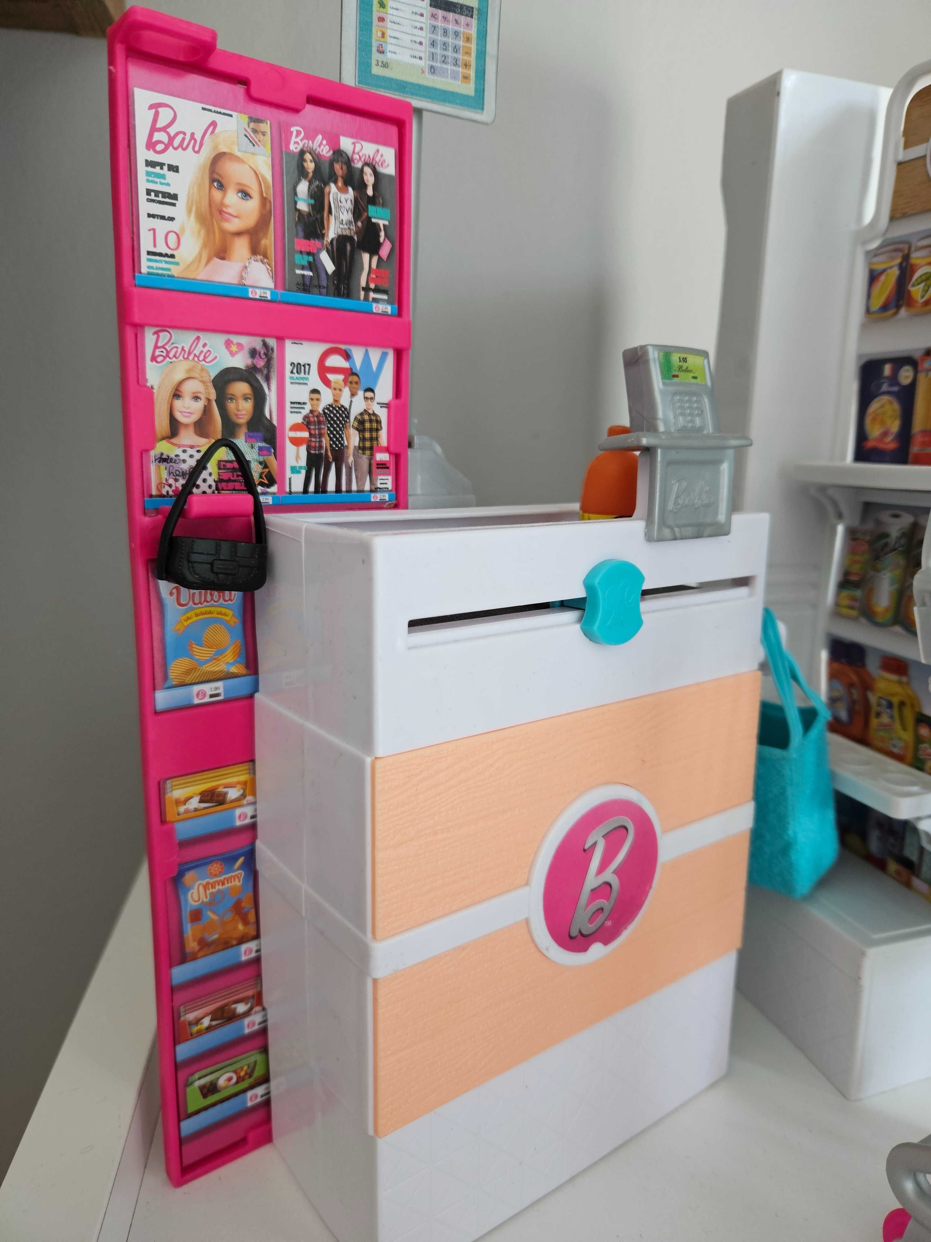 Sklep spożywczy barbie akcesoria wozek sklepowy