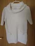 Apart elegancki damski sweter / tunika z golfem, 20% wełna