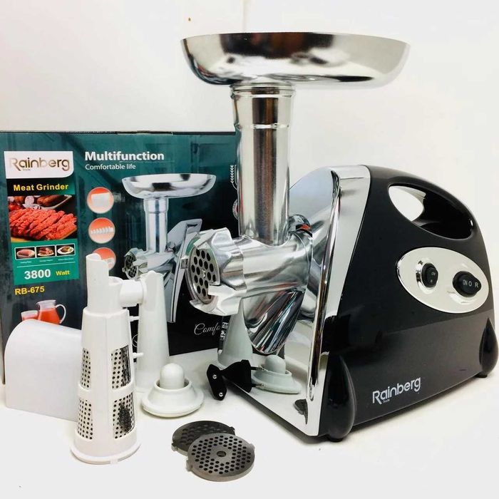 Новая мясорубка+соковыжималка Rainberg rb-675 3800Вт электромясорубка