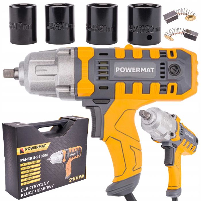 Klucz Elektryczny Do Kół Opon 2100W 800NM 1/2'' Nasadki - NOWY