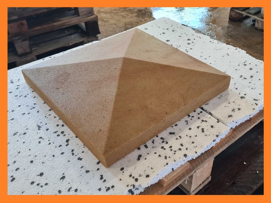 26. Nakrywa na słup z piaskowca |30×30×6cm| Daszek | Kamień naturalny