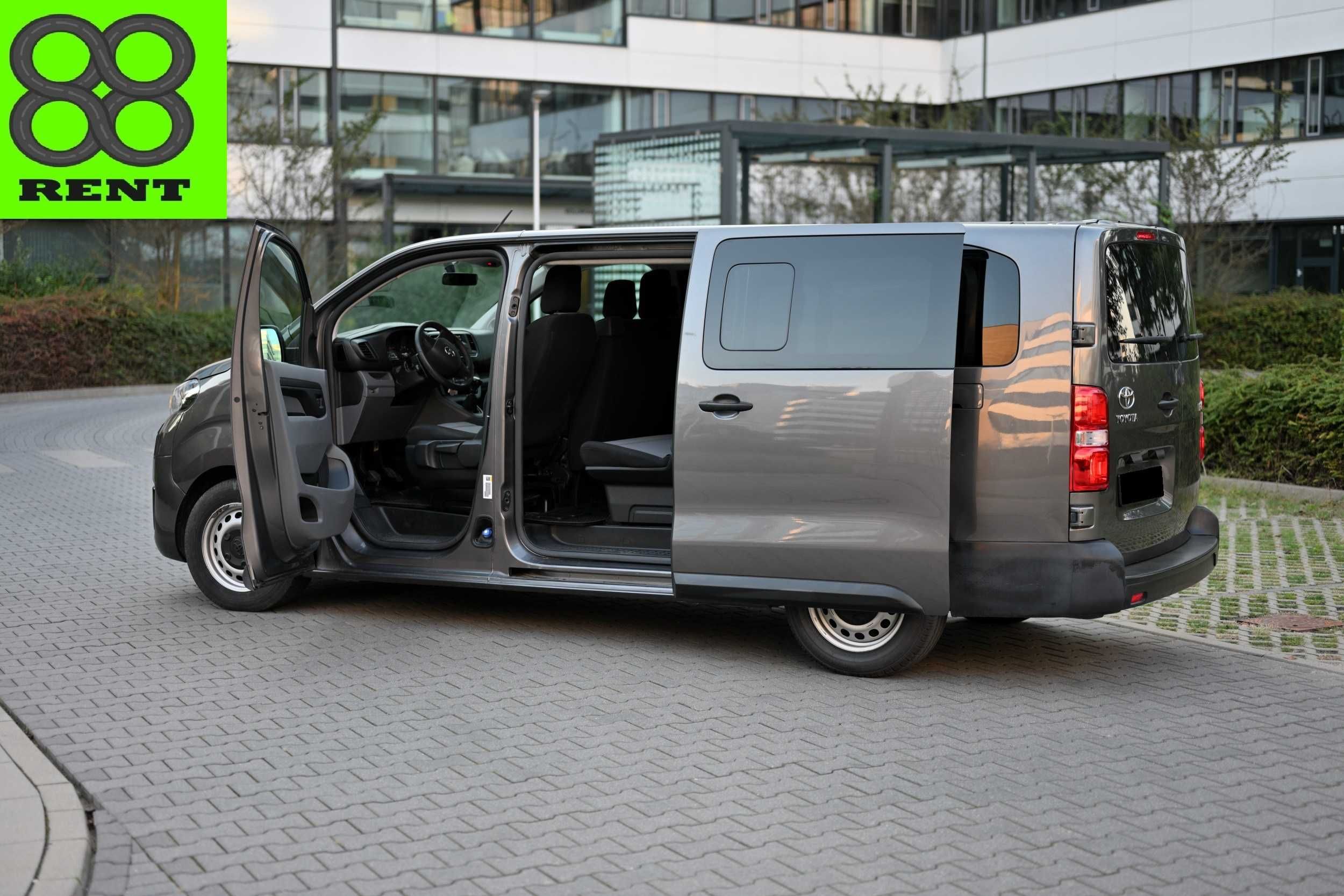 Wypożyczalnia busów i aut osobowych. Car for rent. Toyota Proace.