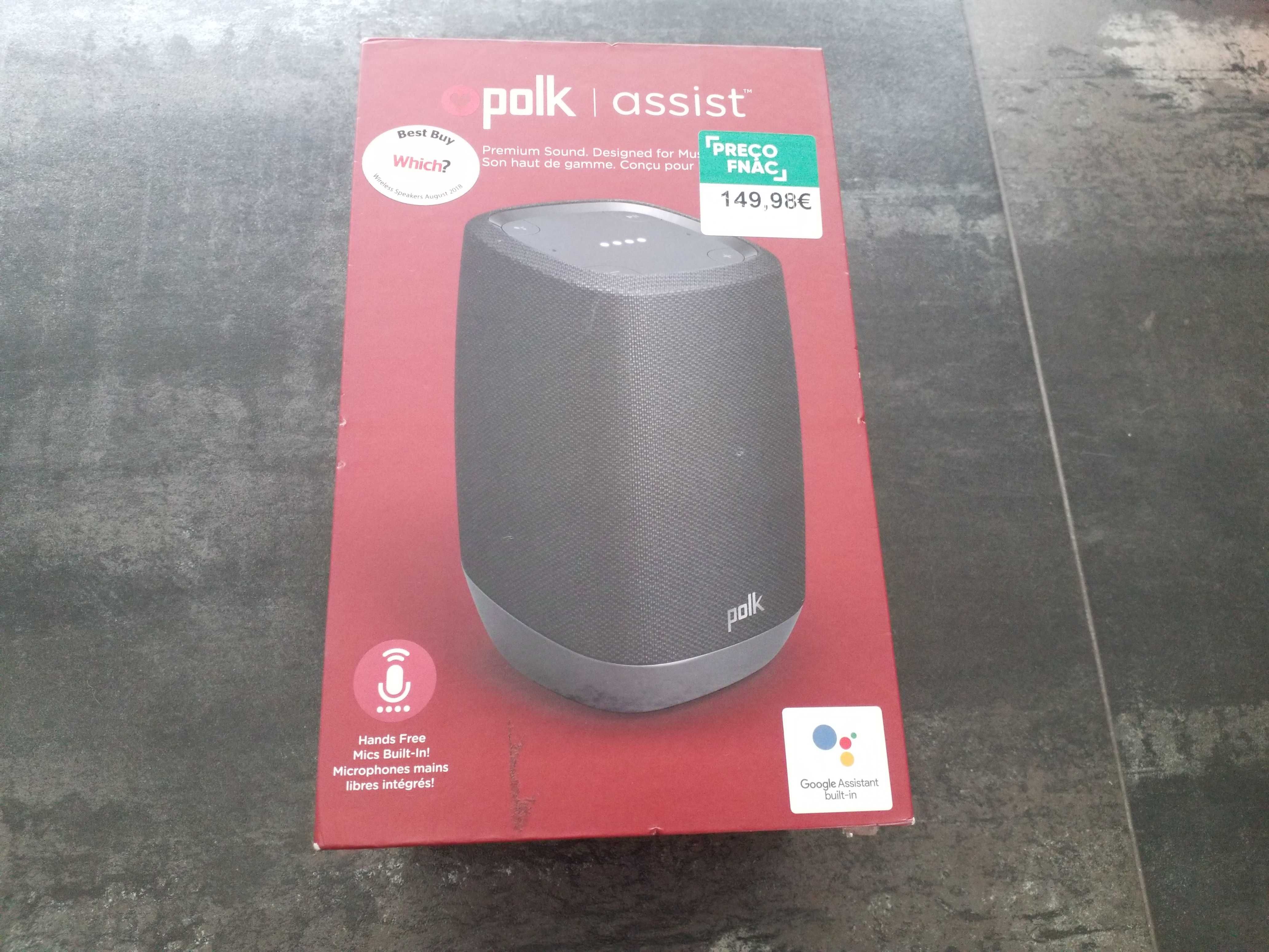 Coluna Polk assist com Google assistant