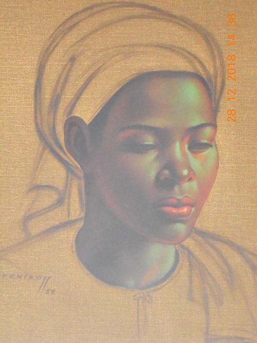 Vladimir Tretchikoff -Basuto Girl-1952 oryginalny vintage print unikat