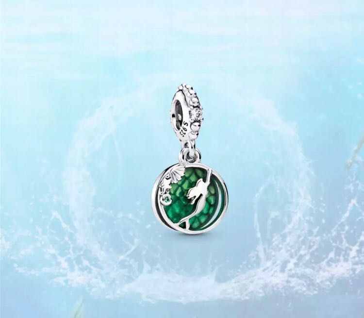 charms do pandora srebro s925 Disney mała syrenka ariel syrena