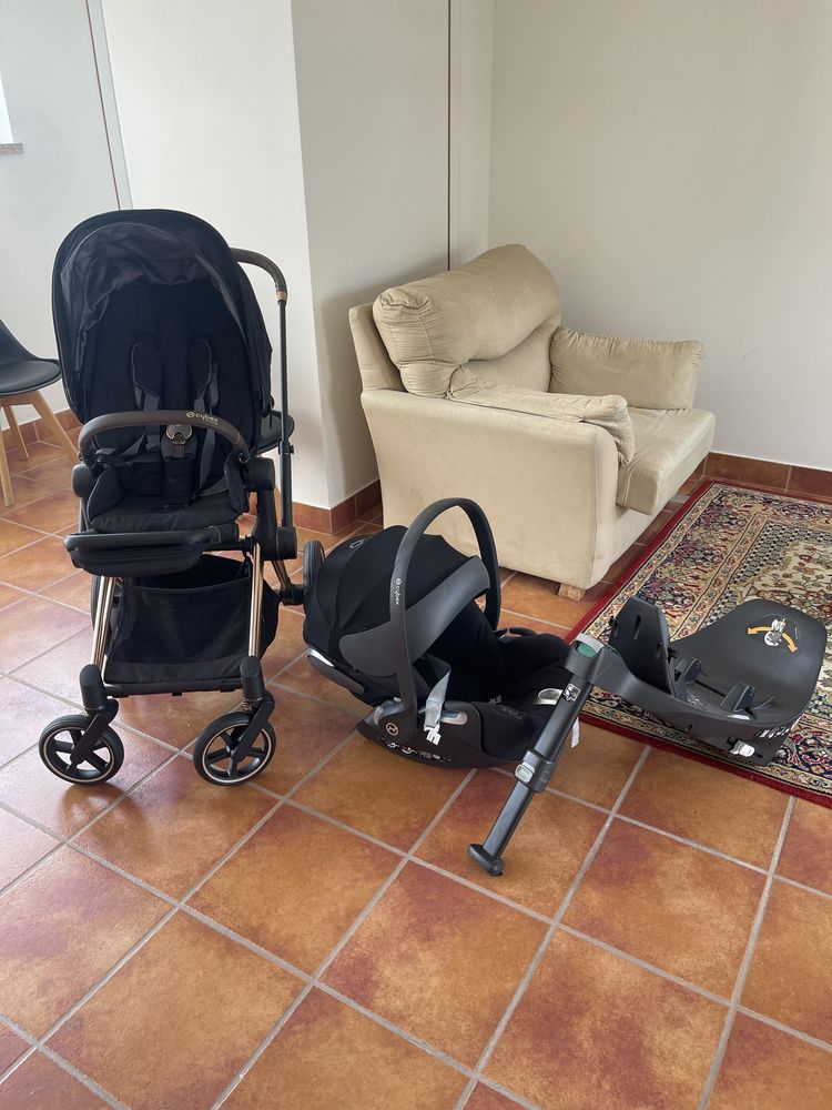 Carrinho trio Cybex Platinum Priam Rose Gold
