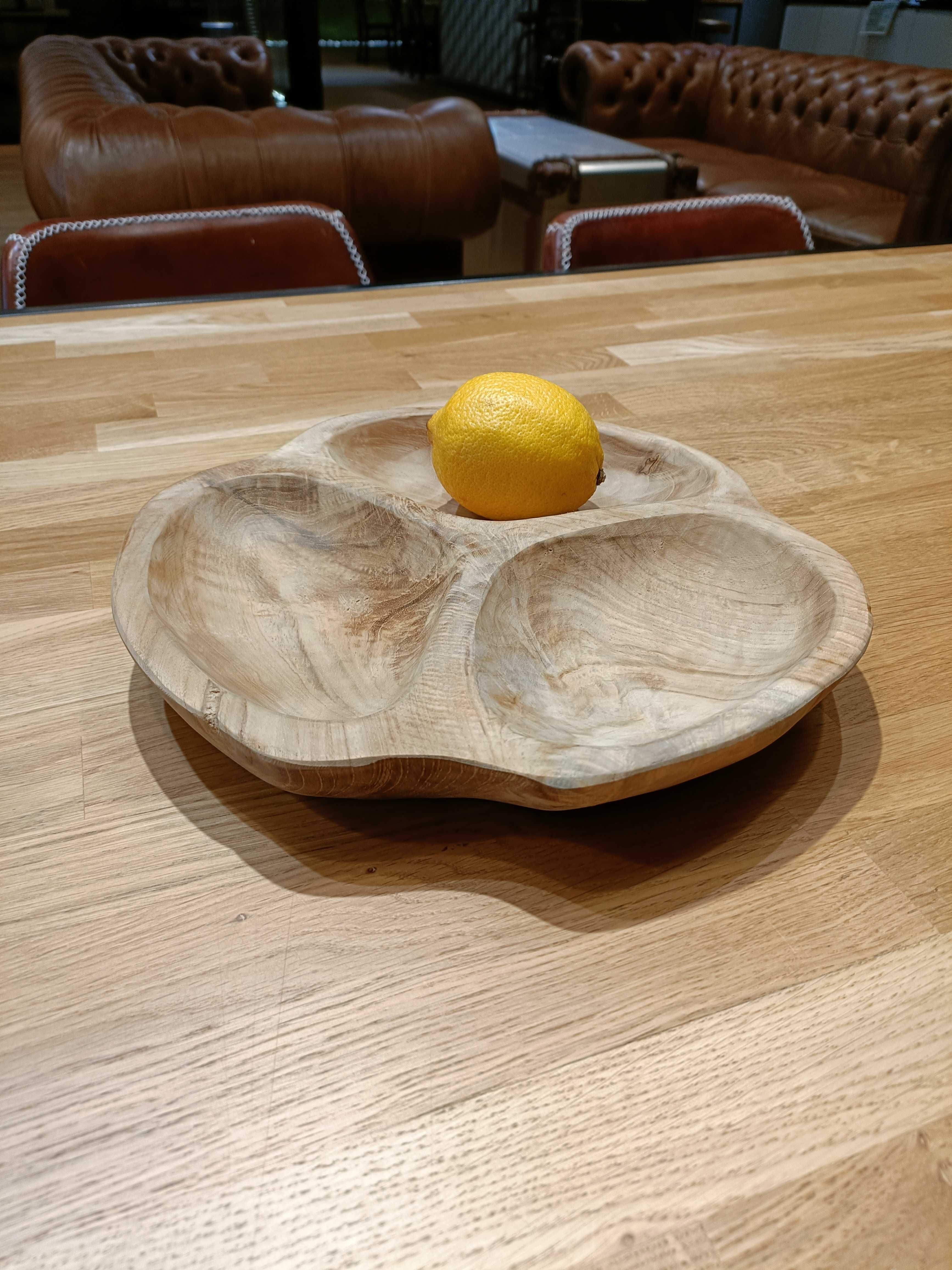 Miska z drewna tekowego, misa tekowa, tapas, 27 cm na prezent