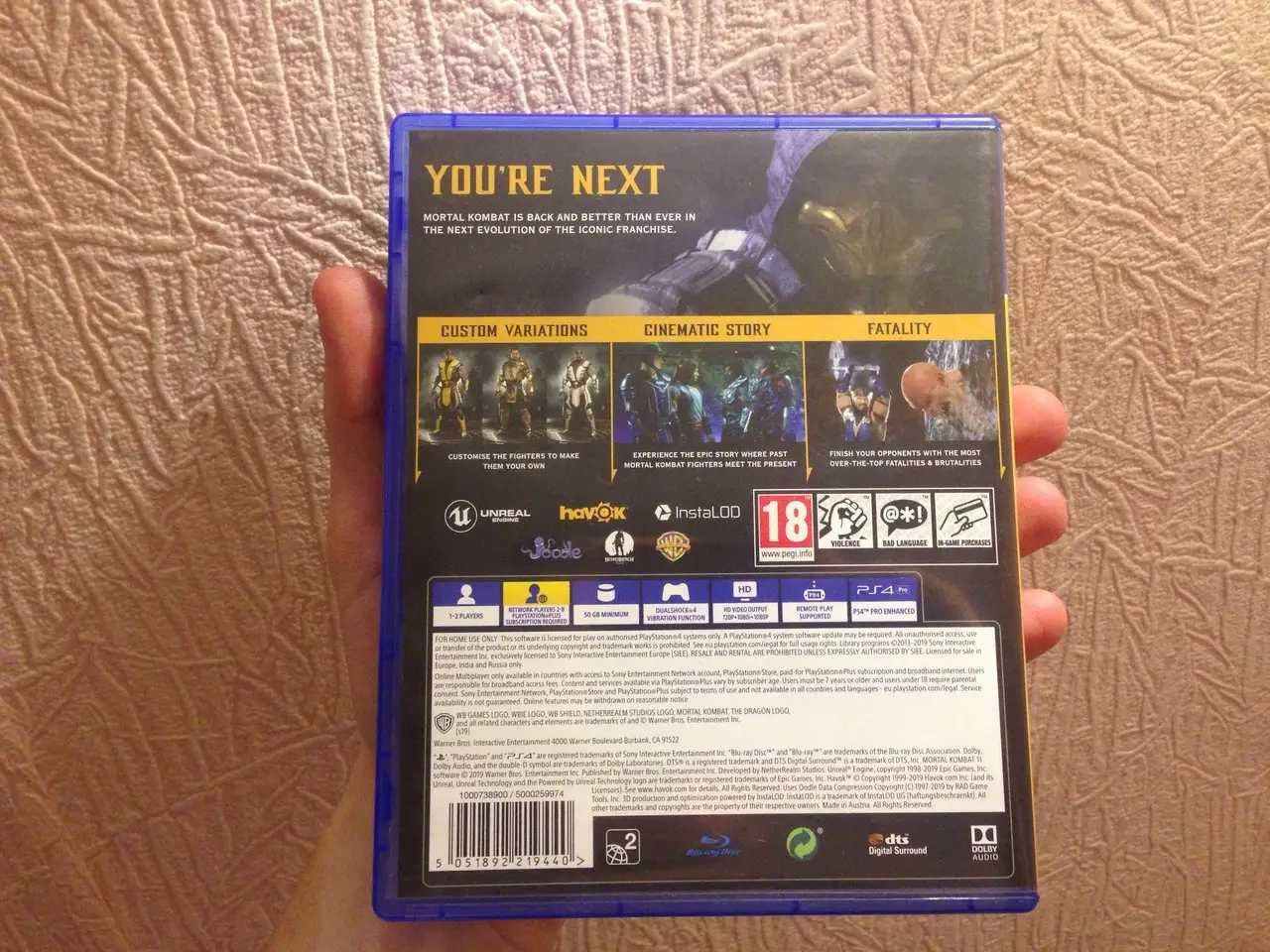 Диск Mortal Kombat 11 Sony PlayStation 4 в подарок отдам  UFC 3 PS4