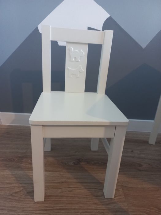 Ikea kritter zestaw drewniany stolik + dwa krzesełka