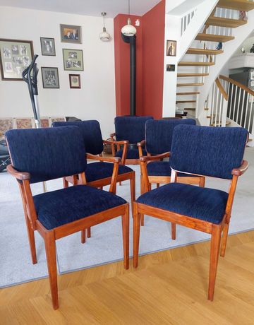 Krzesła z podłokietnikami skandynawski vintage