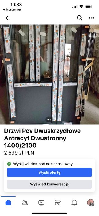 Drzwi pcv złoty dąb 900/2000