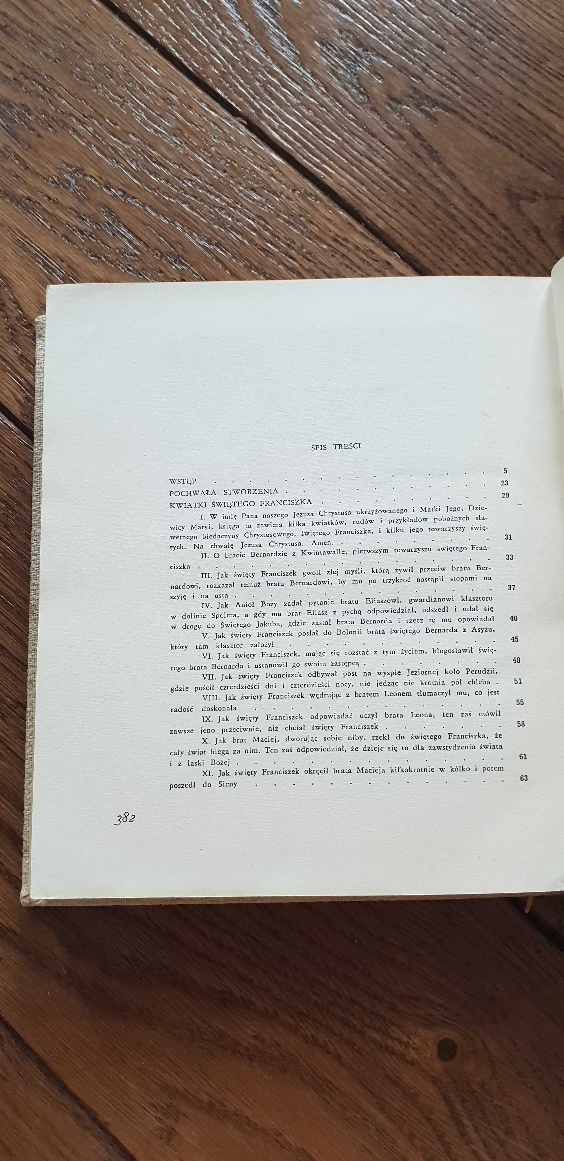 Książka rok 1959 "Kwiatki św. Franciszka z Asyżu" Leopold Staff