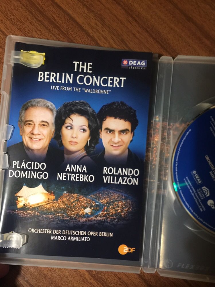 DVD the Berlin concert Plácido Domingo + Anna Netrebko + Rolando Villa