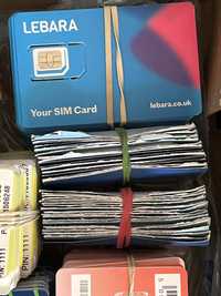 85 x Lebara UK +44 SIM karta Prepaid Card Aktywne OTP