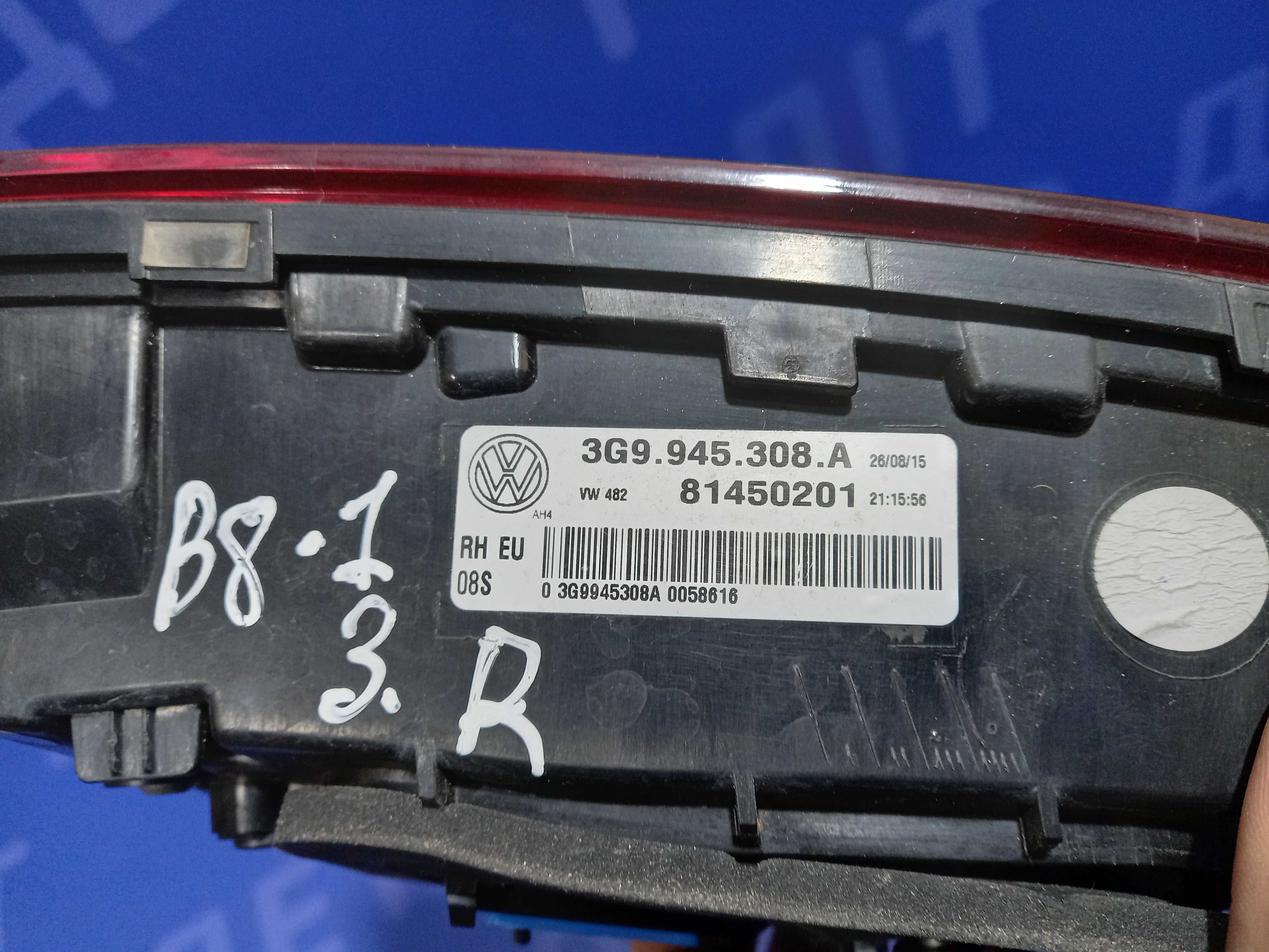 Ліхтар Volkswagen Passat B8 2015- Highline 3G9945307D, 3G9945308E