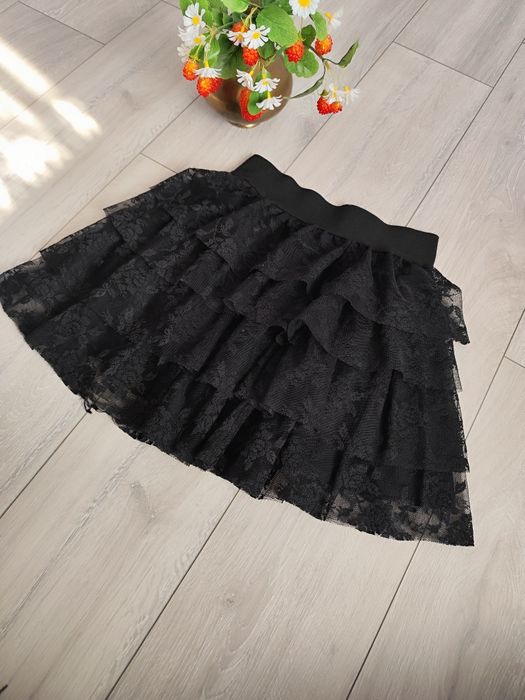 Spódnica koronkowa czarna M/L