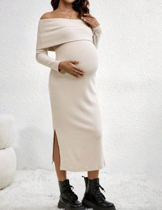 Nowa sukienka ciążowa zimowa do sesji zdjęciowej XXL 44