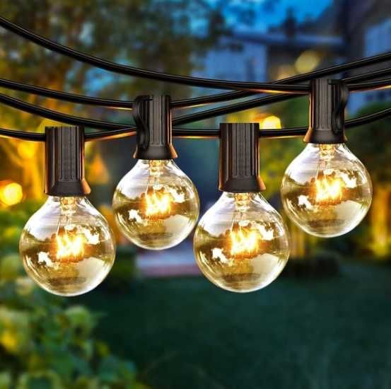 Girlanda Ogrodowa 30m Lampki LED 30x Żarówki 230V Wiszące Dekoracyjne