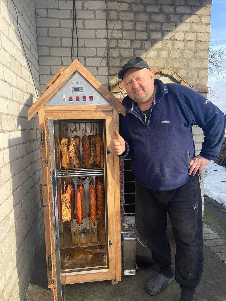 Коптильня холодне та гаряче копчення, сушка та в'ялення м'яса ДОСТАВКА