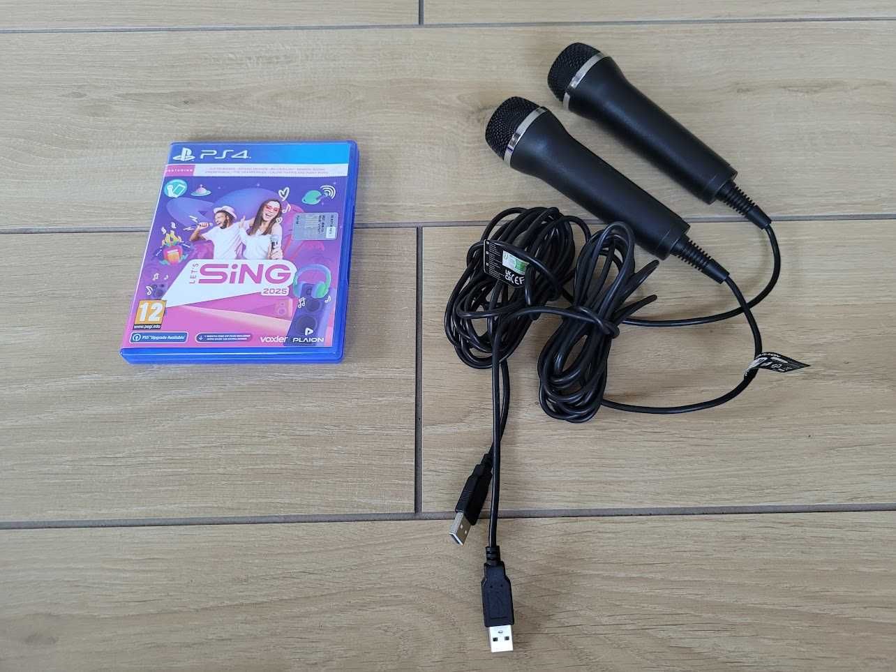 Let's Sing 2025 PS4 + 2 mikrofony USB – stan idealny
