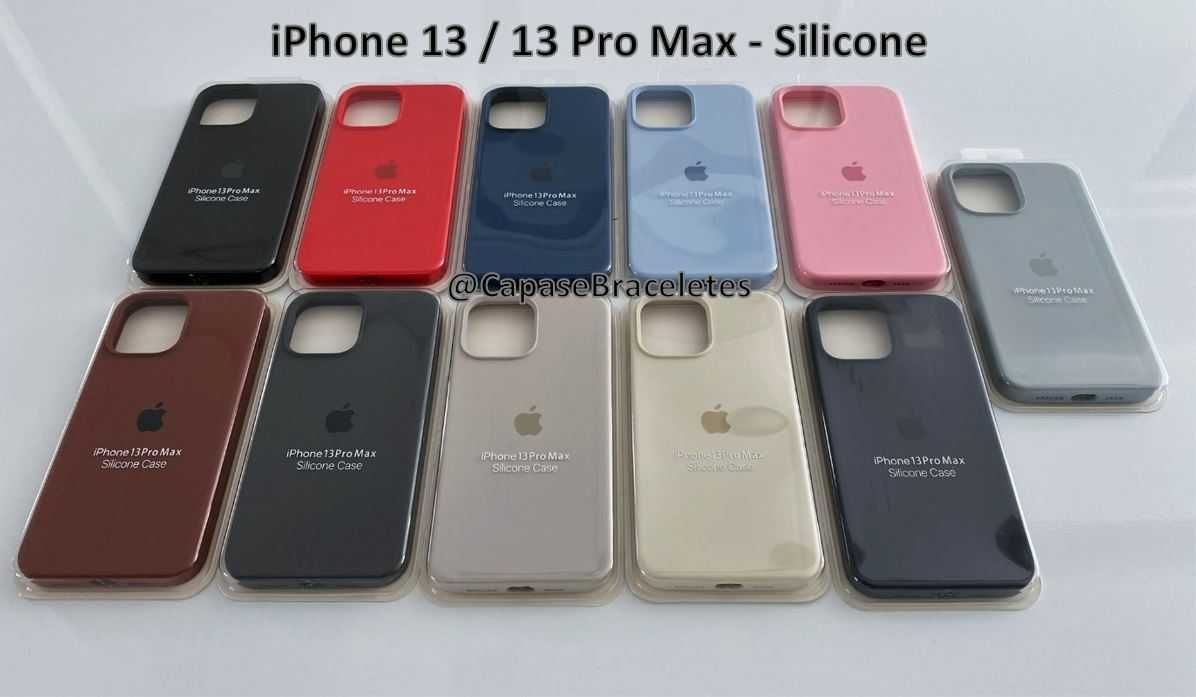 LIQUIDAÇÃO - Capas em Silicone para iPhone 13 e 13 Pro Max *STOCK*