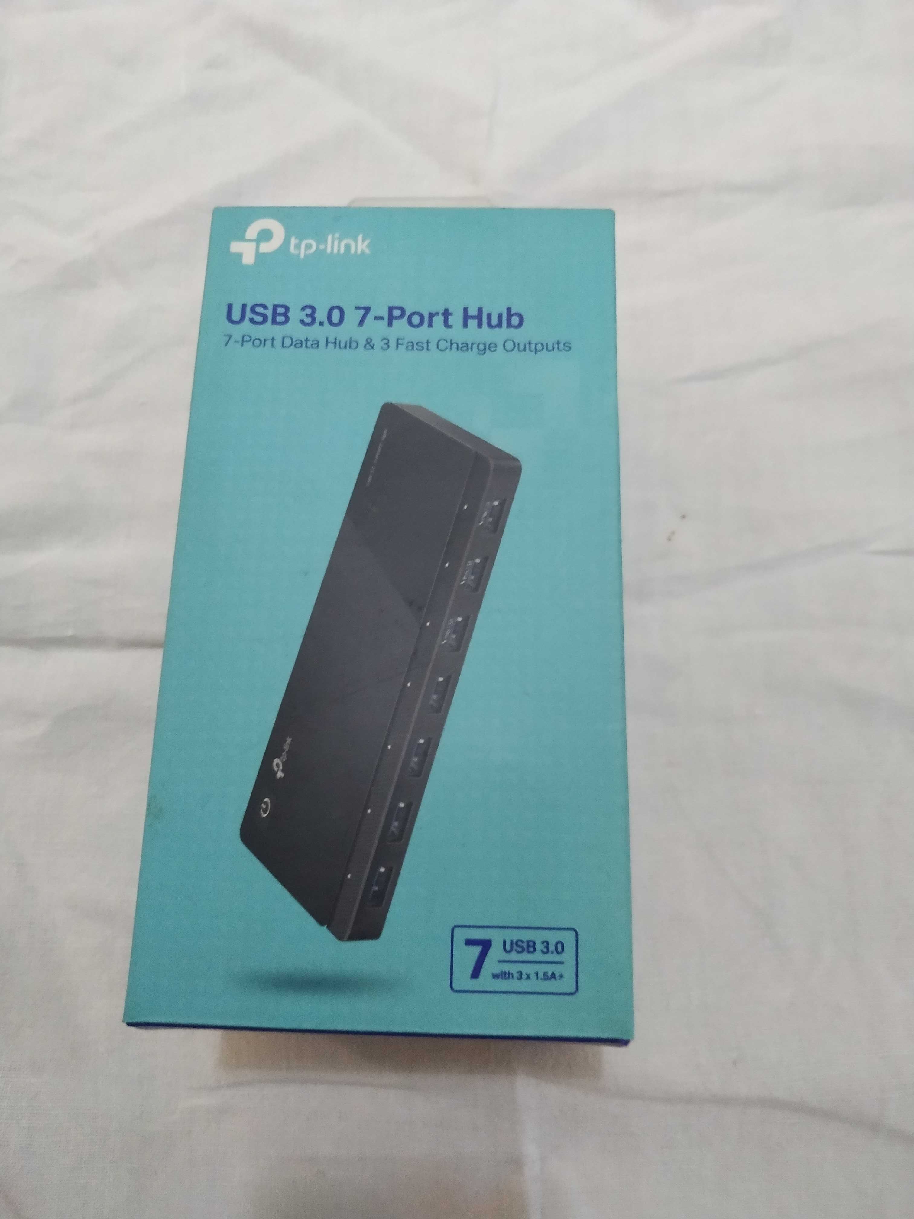 Hub USB 3.0 TP-Link UH700 c/ caixa, 7 portas (3 fast-charging)