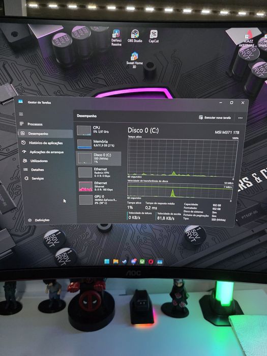 Pc Gamer MSI - rtx 4060 ti - ryzen 7 5700x - 32gb de ram - 1tb ss