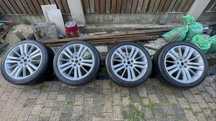 Felgi z oponami 2 hankoog i 2 michelin 21 cali land rower sport