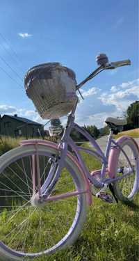 Rower plumbike różowo srebrno liliowy