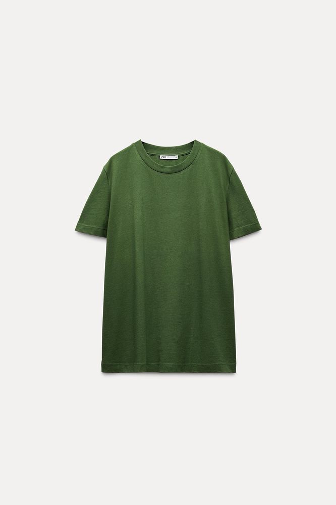 Zara футболка хакі, оверсайз розмір s