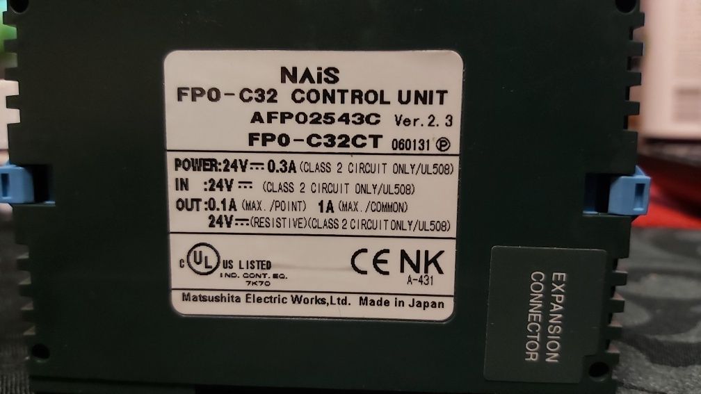 Sterownik PLC Matsushita (Panasonic) NAIS FP0-C32CT