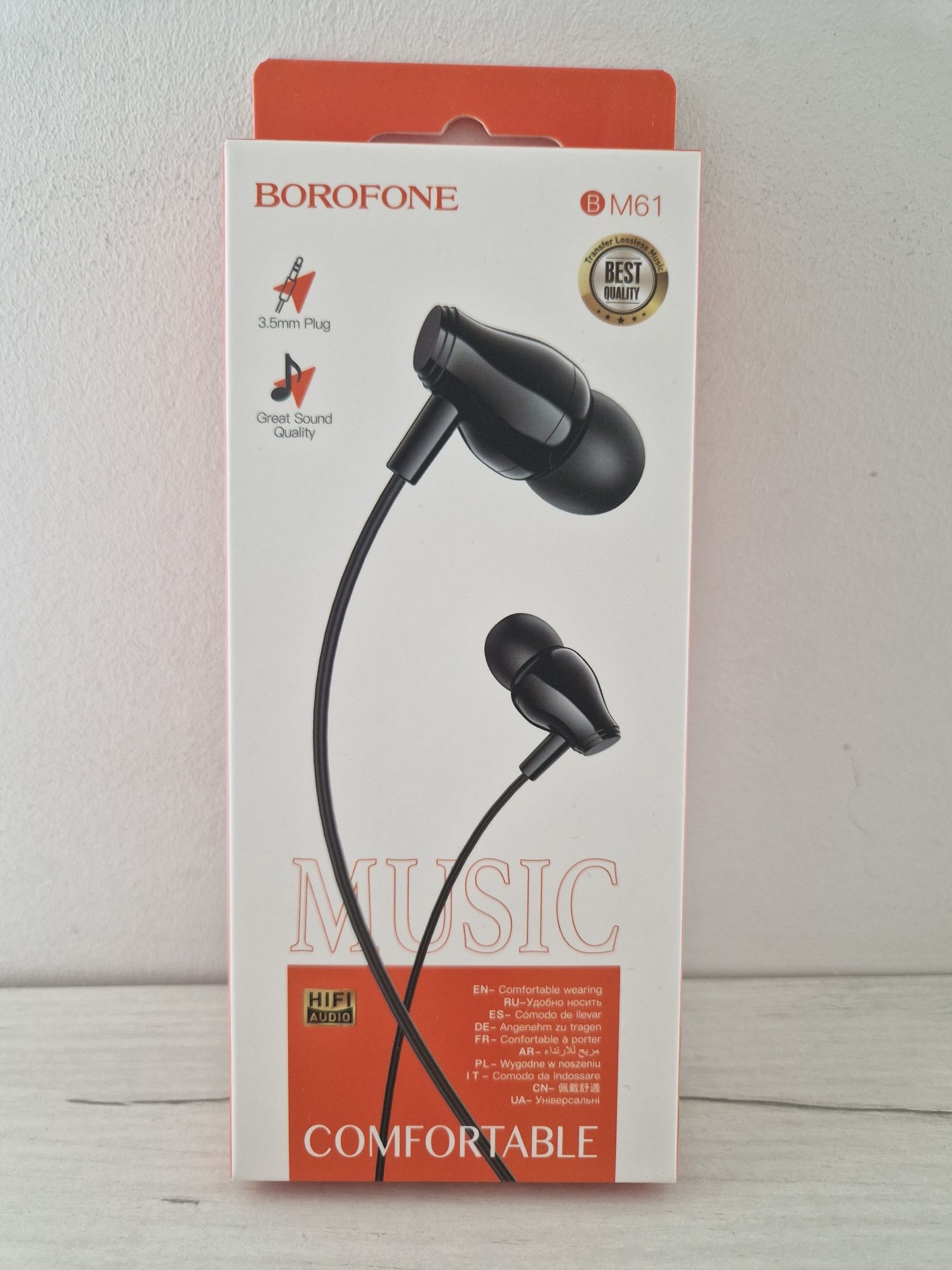 Borofone Słuchawki BM61 Wanderer z mikrofonem czarne (dostępne 10sztl