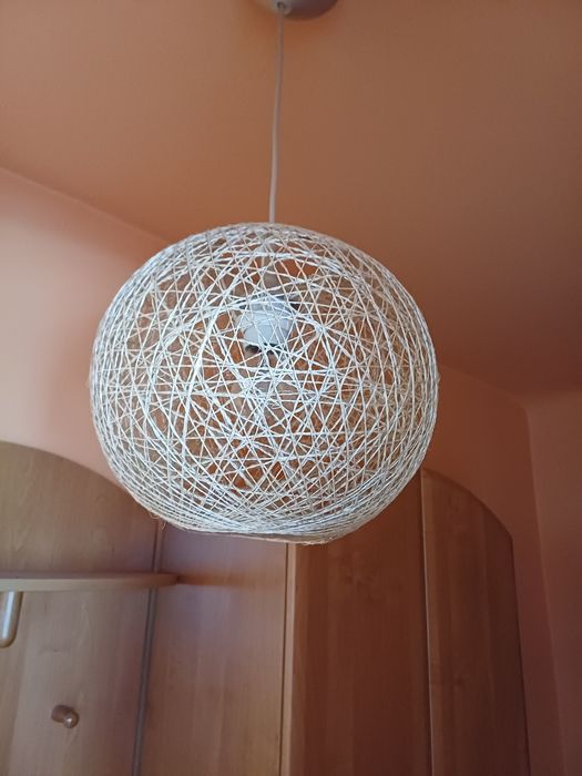 Klosz abażur zadbany boho