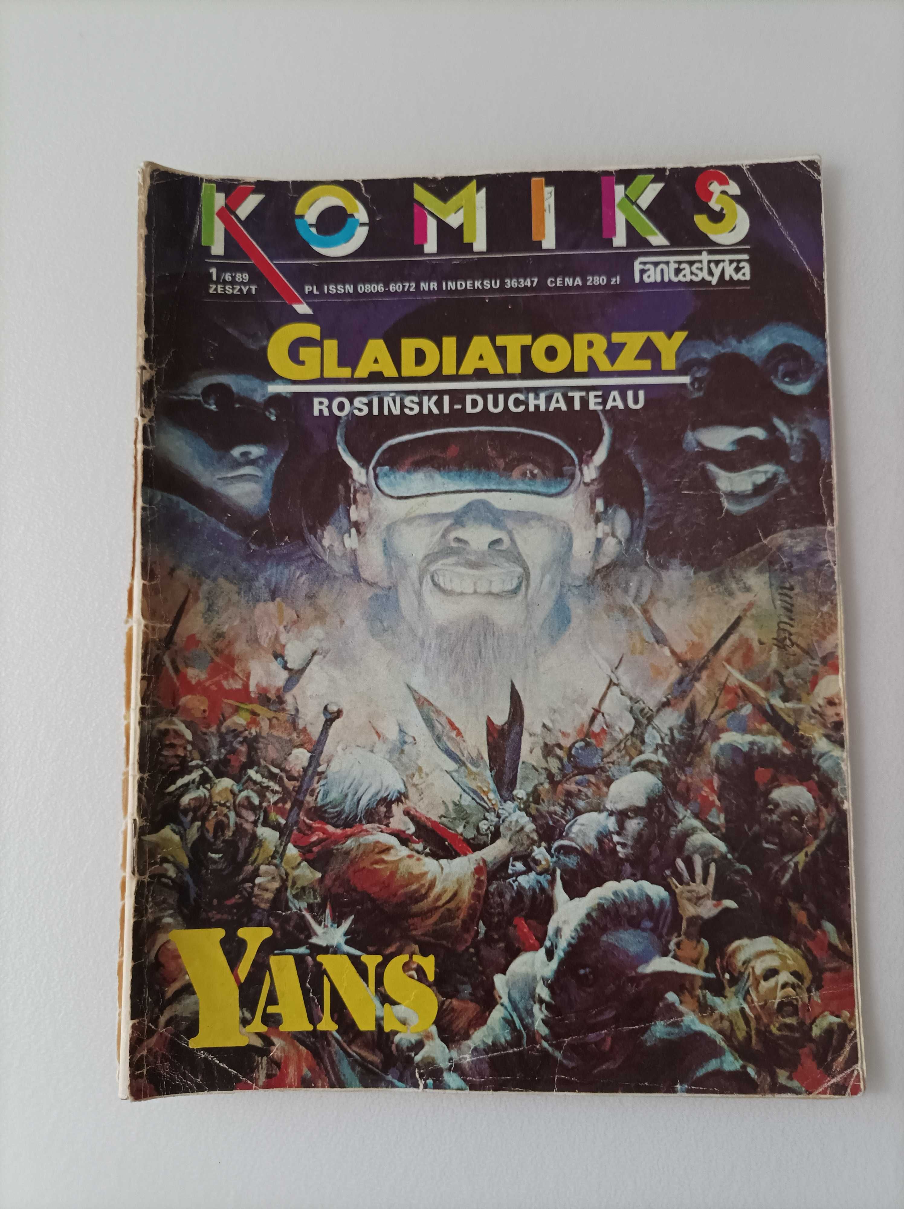 Yans - Gladiatorzy. Komiks fantastyka, Zeszyt 1/6 '89