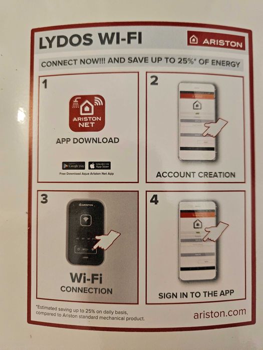 Pogrzewacz wody, bojler ARISTON LYDOS WIFI 50V