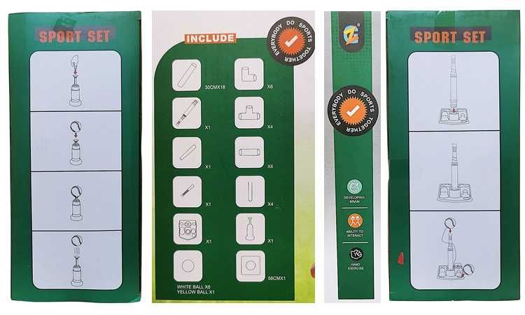 Zestaw gier ZG 2in1 baseball z wyrzutnią i matą do łapania piłek 3+